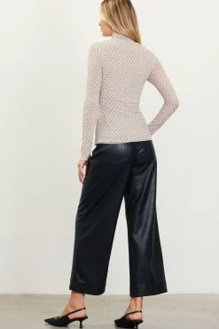 Rhinestone Mesh Mock Neck Top*SKIES ARE BLUE Clearance