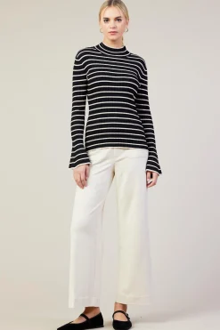 Ribbed Flared Longsleeve Top*SKIES ARE BLUE Online