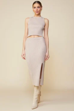 Ribbed Knit Sleeveless Top*SKIES ARE BLUE New