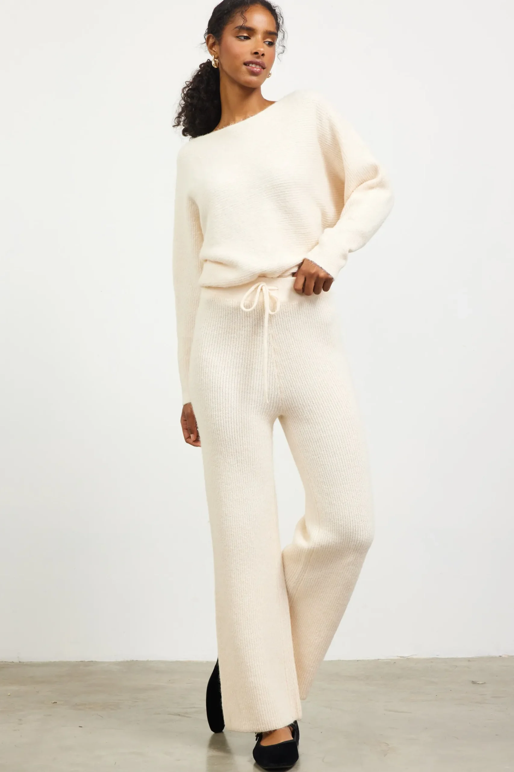 Ribbed Knit Wide Leg Pants*SKIES ARE BLUE