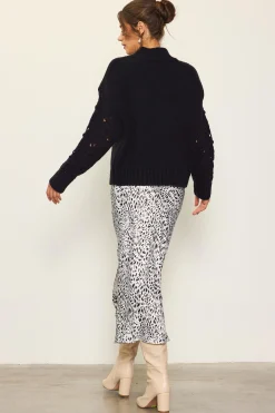 Ribbed Mock Neck Sweater*SKIES ARE BLUE Online