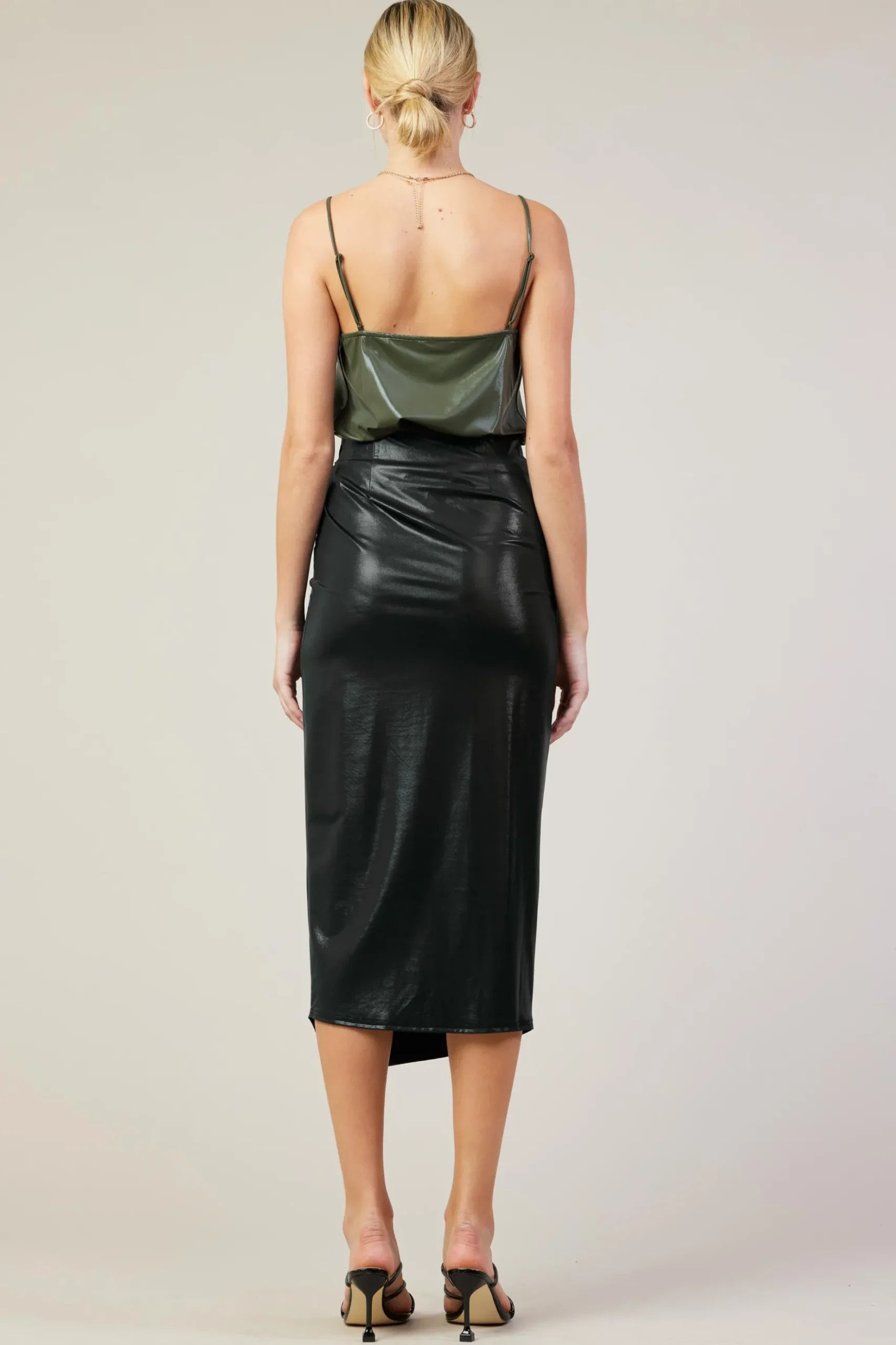 Ring Tie Wrap Midi Skirt*SKIES ARE BLUE Sale