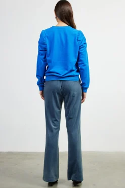 Ruched Sleeves Crewneck Sweatshirt*SKIES ARE BLUE Outlet