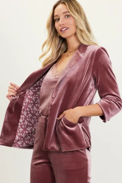 Ruched Velvet Blazer*SKIES ARE BLUE Sale