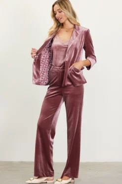 Ruched Velvet Blazer*SKIES ARE BLUE Sale