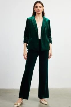 Ruched Velvet Blazer*SKIES ARE BLUE