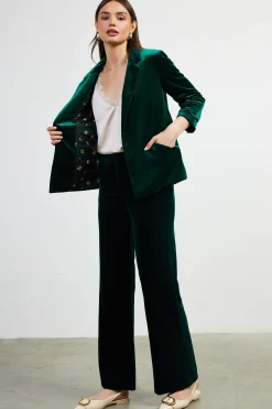 Ruched Velvet Blazer*SKIES ARE BLUE
