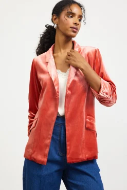 Ruched Velvet Blazer*SKIES ARE BLUE Outlet