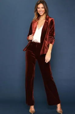 Ruched Velvet Blazer*SKIES ARE BLUE Clearance