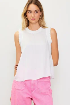Ruffle Detail Woven Top*SKIES ARE BLUE Discount