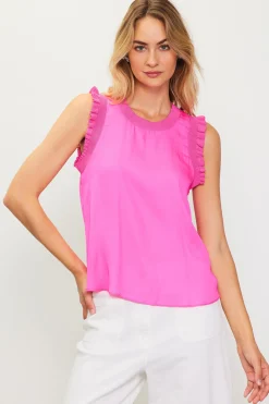 Ruffle Detail Woven Top*SKIES ARE BLUE