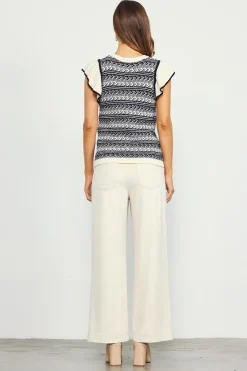 Ruffle Sleeve Sweater*SKIES ARE BLUE Discount