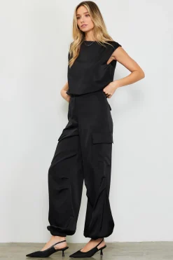 Satin Cargo Pants*SKIES ARE BLUE