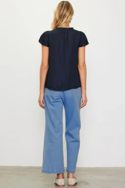 Satin Ruffled Detail Top*SKIES ARE BLUE Sale