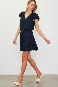 Satin Ruffled Sleeve Mini Dress*SKIES ARE BLUE Outlet
