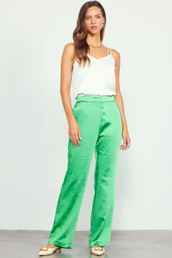 Satin Straight Leg Pant*SKIES ARE BLUE Discount
