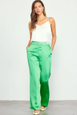 Satin Straight Leg Pant*SKIES ARE BLUE Discount