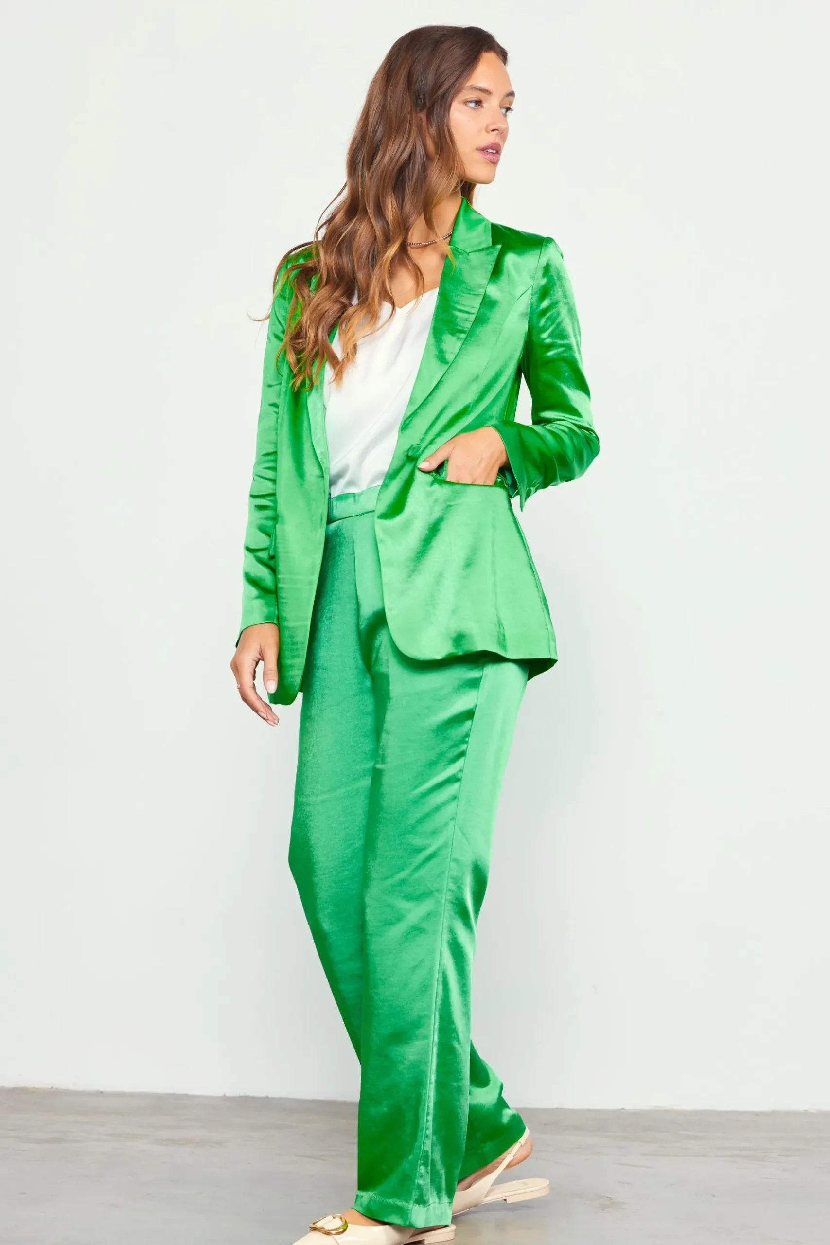 Satin Tailored Blazer*SKIES ARE BLUE Clearance