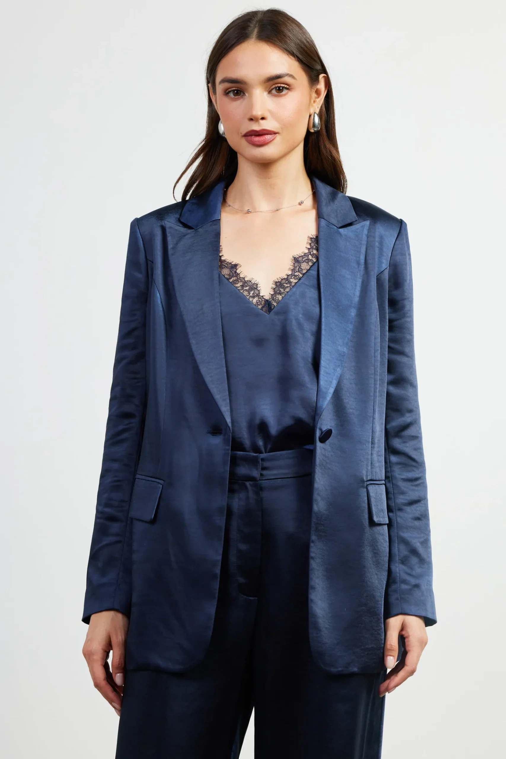 Satin Tailored Blazer*SKIES ARE BLUE Best