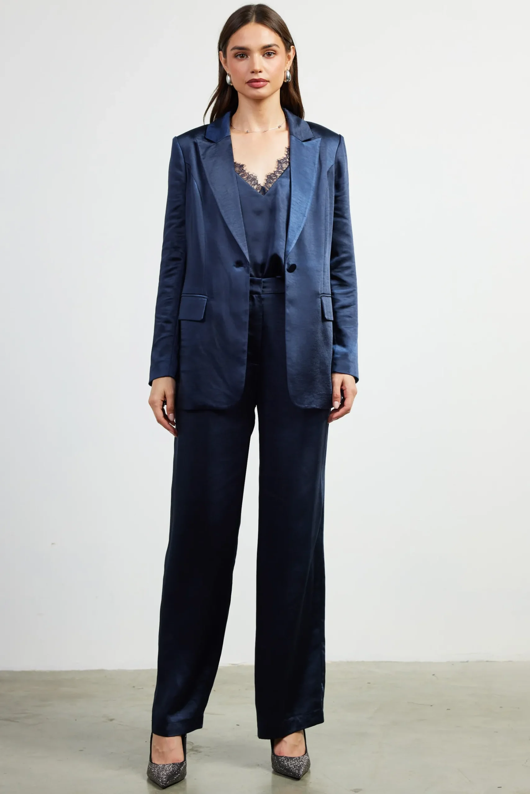 Satin Tailored Blazer*SKIES ARE BLUE Best
