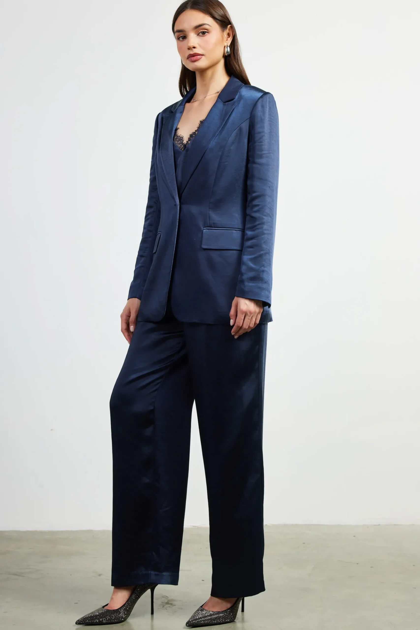 Satin Tailored Blazer*SKIES ARE BLUE Best