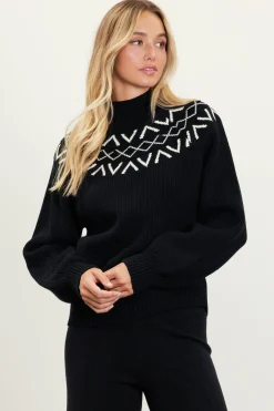 Sequin Detail Fair Isle Sweater*SKIES ARE BLUE Hot