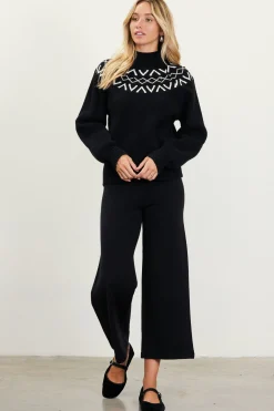Sequin Detail Fair Isle Sweater*SKIES ARE BLUE Hot