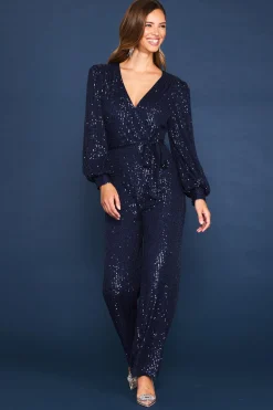 Sequin Wrap Jumpsuit*SKIES ARE BLUE Hot
