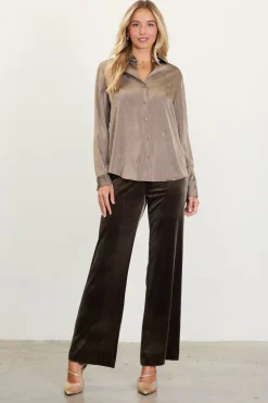 Shimmery Button Down Blouse*SKIES ARE BLUE New
