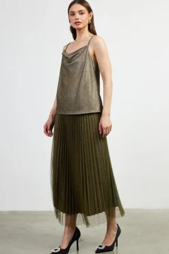 Shimmery Cowl Neck Cami*SKIES ARE BLUE Discount