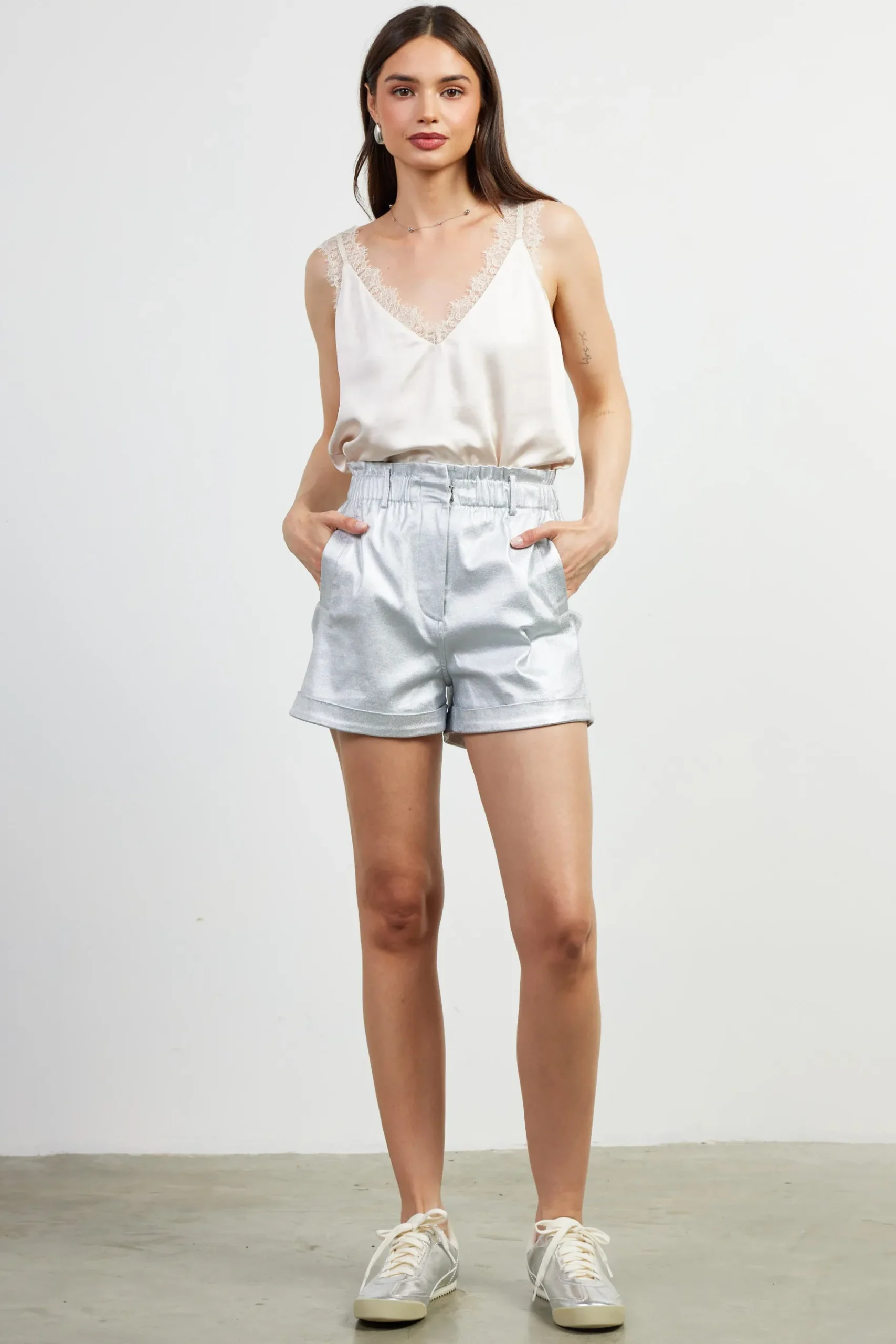 Shimmery Paperbag Shorts*SKIES ARE BLUE Discount