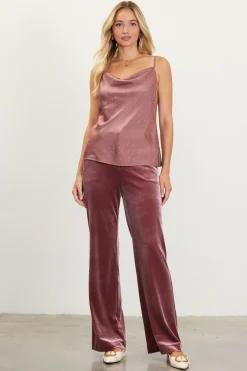 Shimmery Satin Cowl Neck Cami*SKIES ARE BLUE Sale