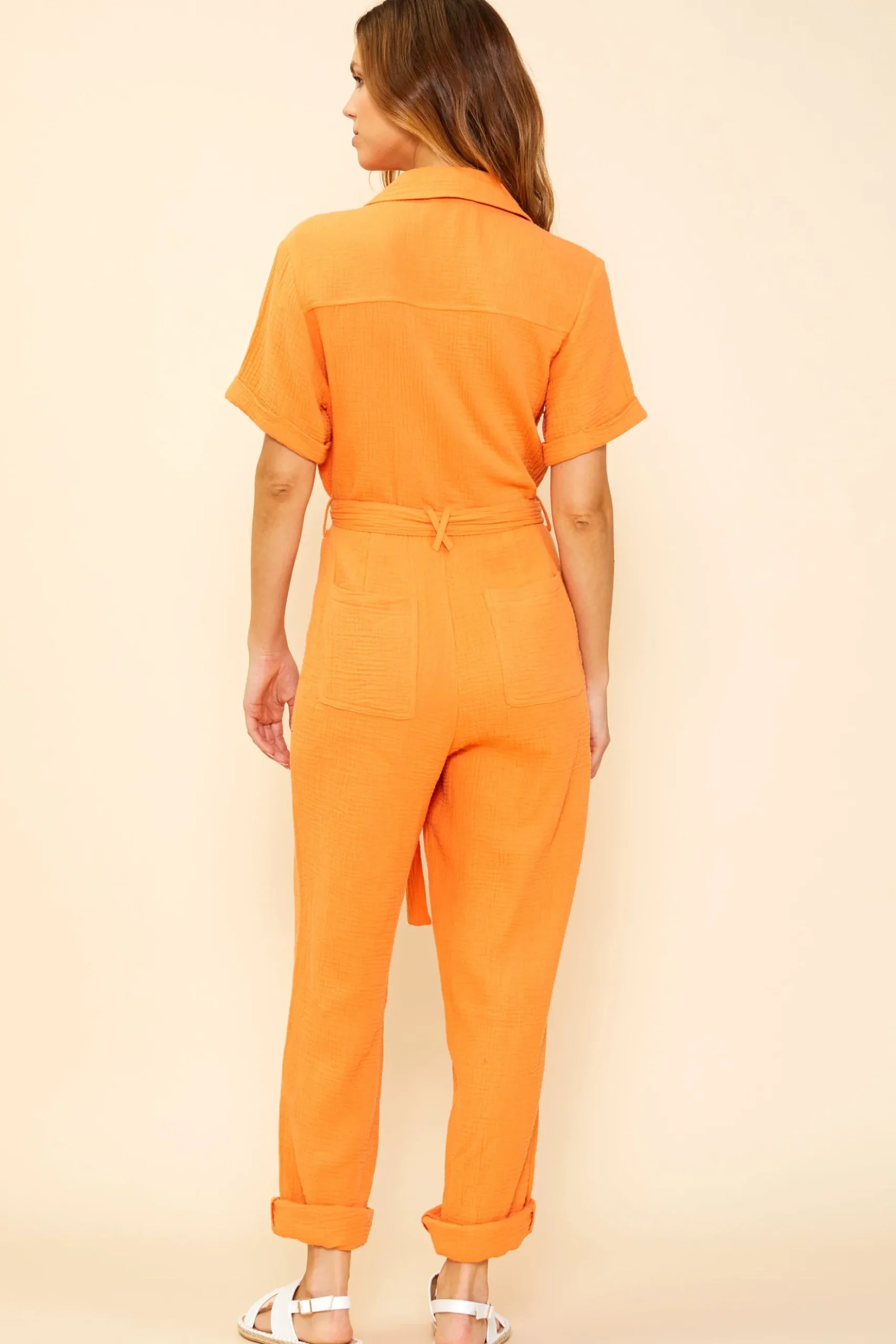 Short Sleeve Gauze Jumpsuit*SKIES ARE BLUE Outlet