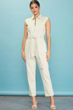 Sleeveless Washed Denim Jumpsuit*SKIES ARE BLUE Hot