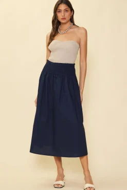 Smocked Waist Flared Skirt*SKIES ARE BLUE