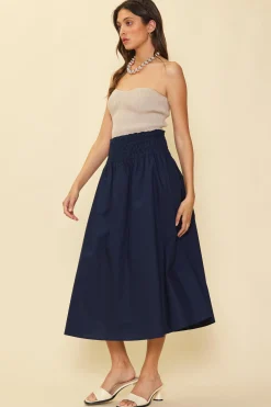 Smocked Waist Flared Skirt*SKIES ARE BLUE