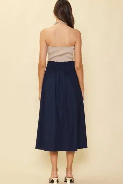 Smocked Waist Flared Skirt*SKIES ARE BLUE