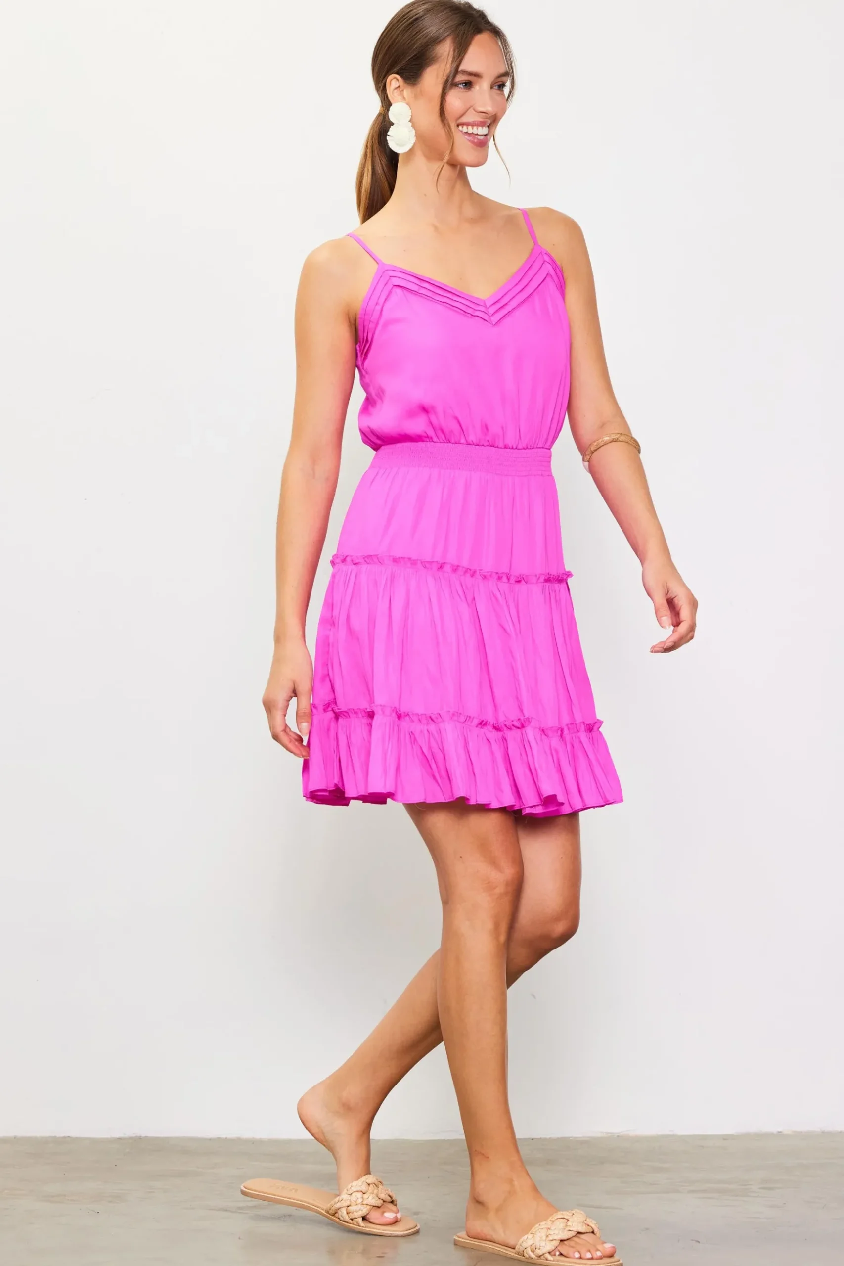Smocked Waist Mini Dress*SKIES ARE BLUE Clearance