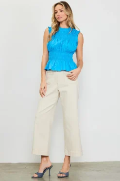 Smocking Poplin Sleeveless Top*SKIES ARE BLUE Clearance