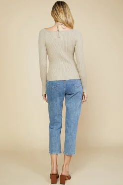 Strappy Halter Ribbed Sweater*SKIES ARE BLUE Hot