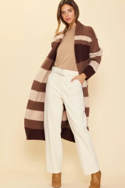 Striped Cardigan With Tie*SKIES ARE BLUE Clearance