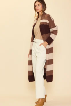 Striped Cardigan With Tie*SKIES ARE BLUE Clearance