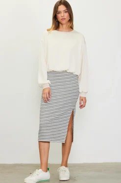 Striped Midi Skirt*SKIES ARE BLUE Outlet