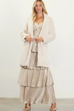 Teddy Faux Fur Coat*SKIES ARE BLUE Clearance
