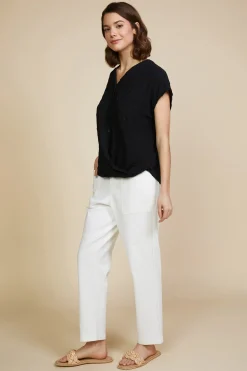 Textured Striped Buttoned Top*SKIES ARE BLUE