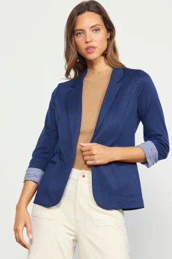 Three Quarter Sleeve Knit Blazer*SKIES ARE BLUE Outlet