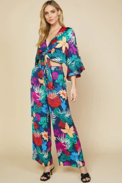 Tropical Front Tie Kimono*SKIES ARE BLUE Discount