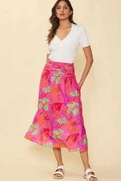 Tropical Print Skirt*SKIES ARE BLUE Outlet