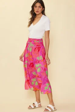 Tropical Print Skirt*SKIES ARE BLUE Outlet