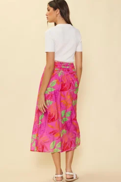 Tropical Print Skirt*SKIES ARE BLUE Outlet
